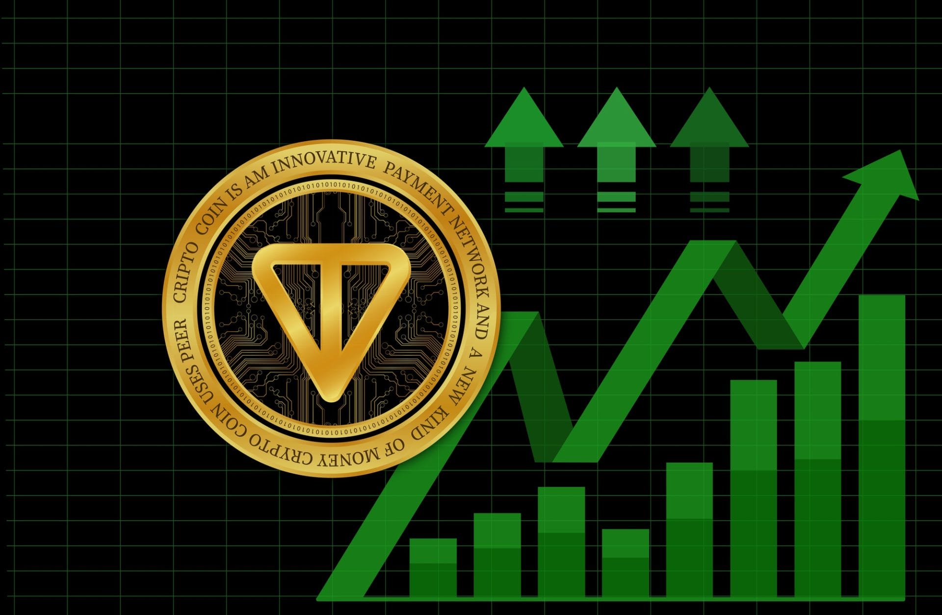 Toncoin stijgt 10% en haalt Dogecoin in