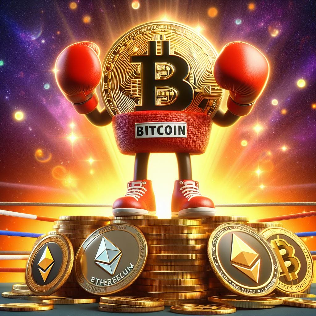 Bitcoin houdt de overhand terwijl altcoins dalen: 55% BTC dominantie