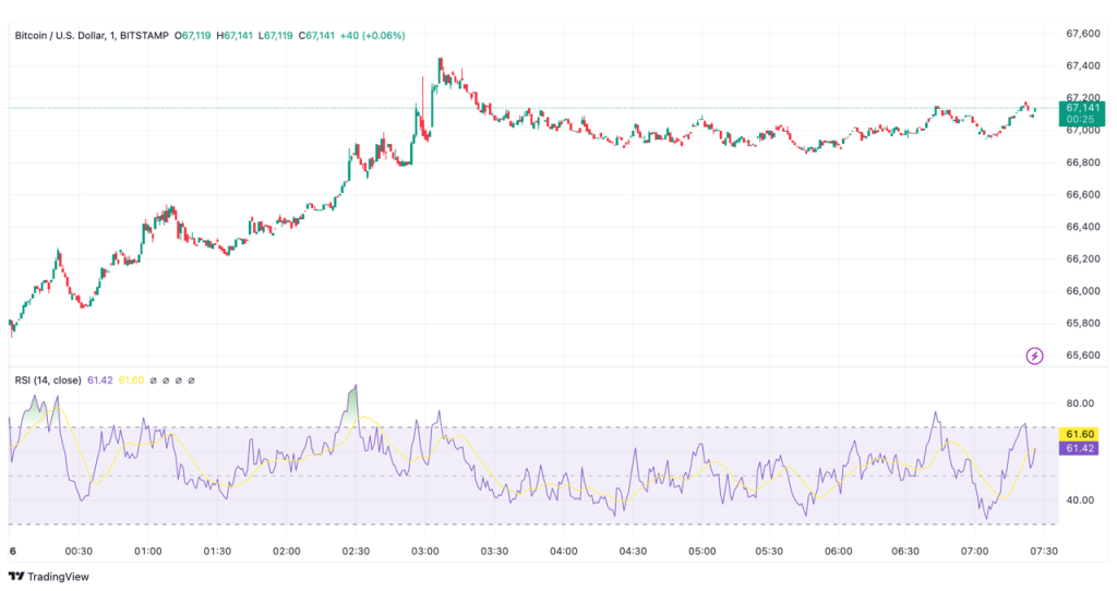 Bitcoin USD Heropleving Grafiek 1