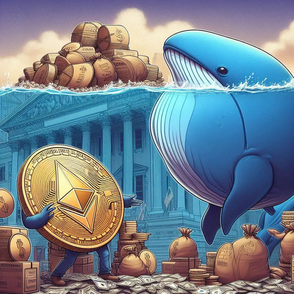 Ethereum whale stortingen vs. exchange reserves