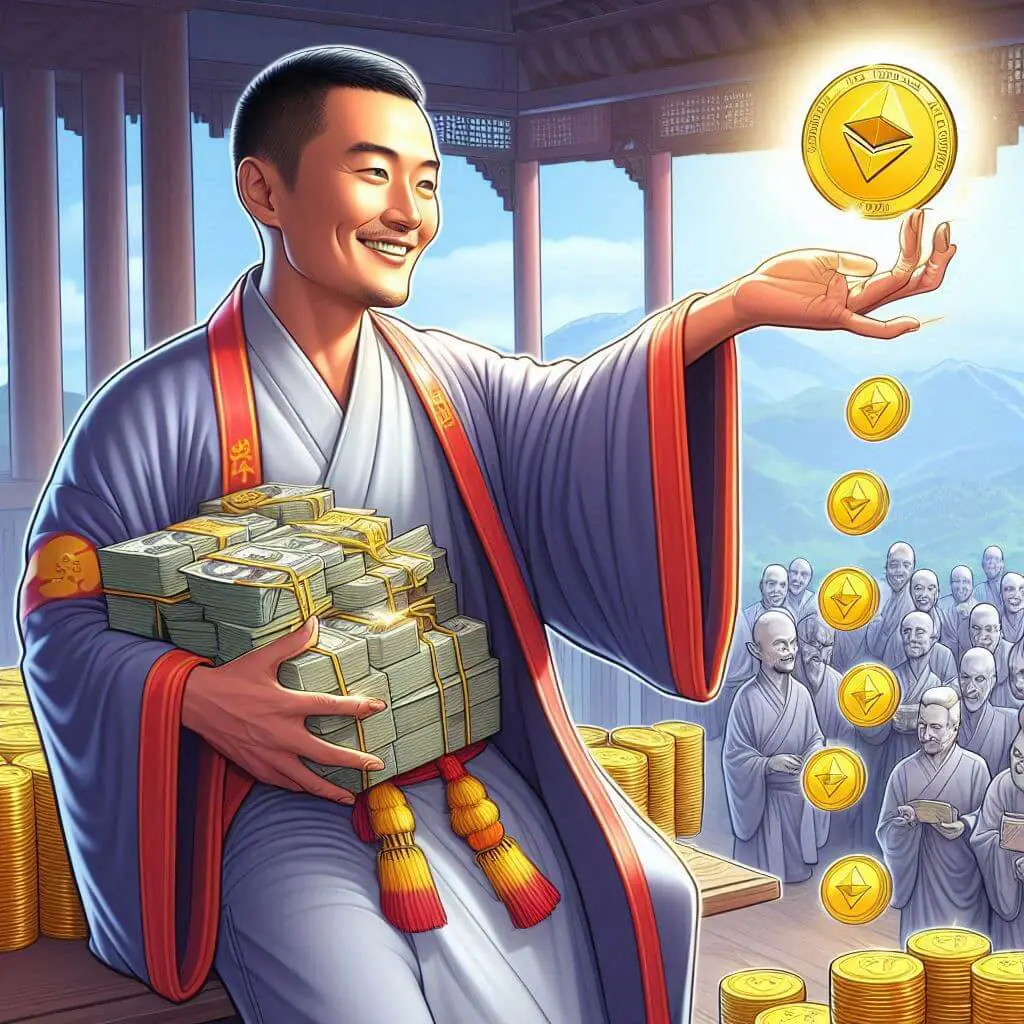 Justin Sun koopt Ethereum ter waarde van $45M van Binance