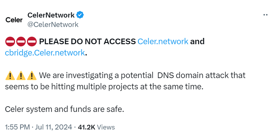 celer network hack