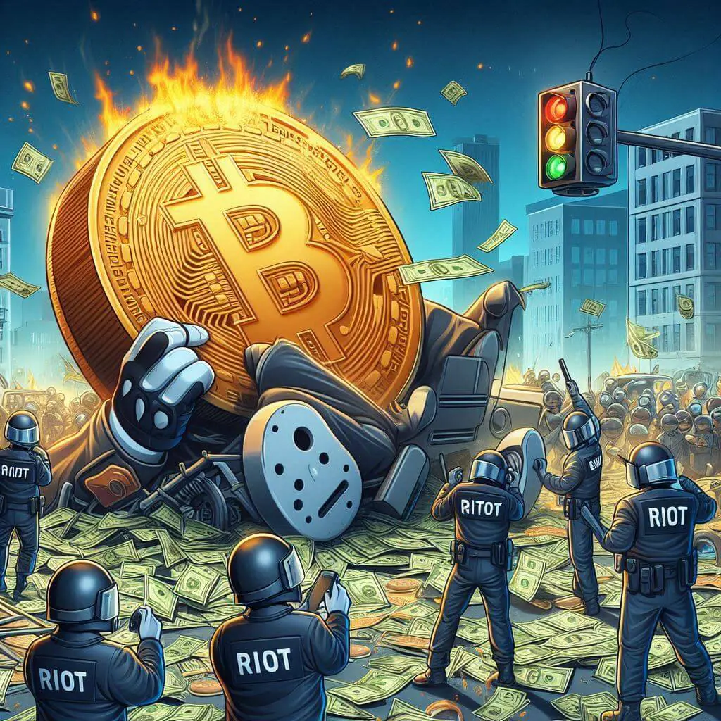 Riot Platforms zijn Bitcoin productie daalt en verliest $84 miljoen