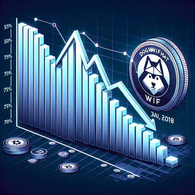 Dogwifhat prijs daalt meer dan 75% sinds april hoogtepunt