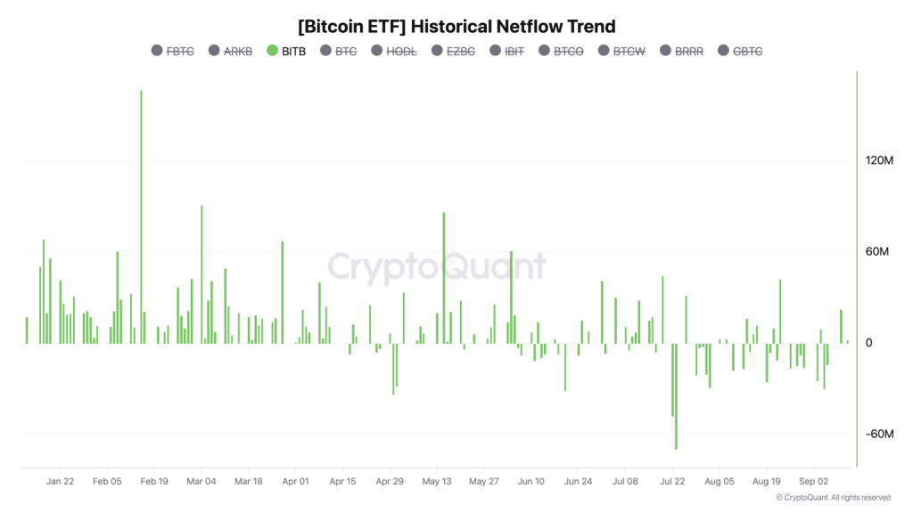 Bitcoin ETF Historical Netflow Trend