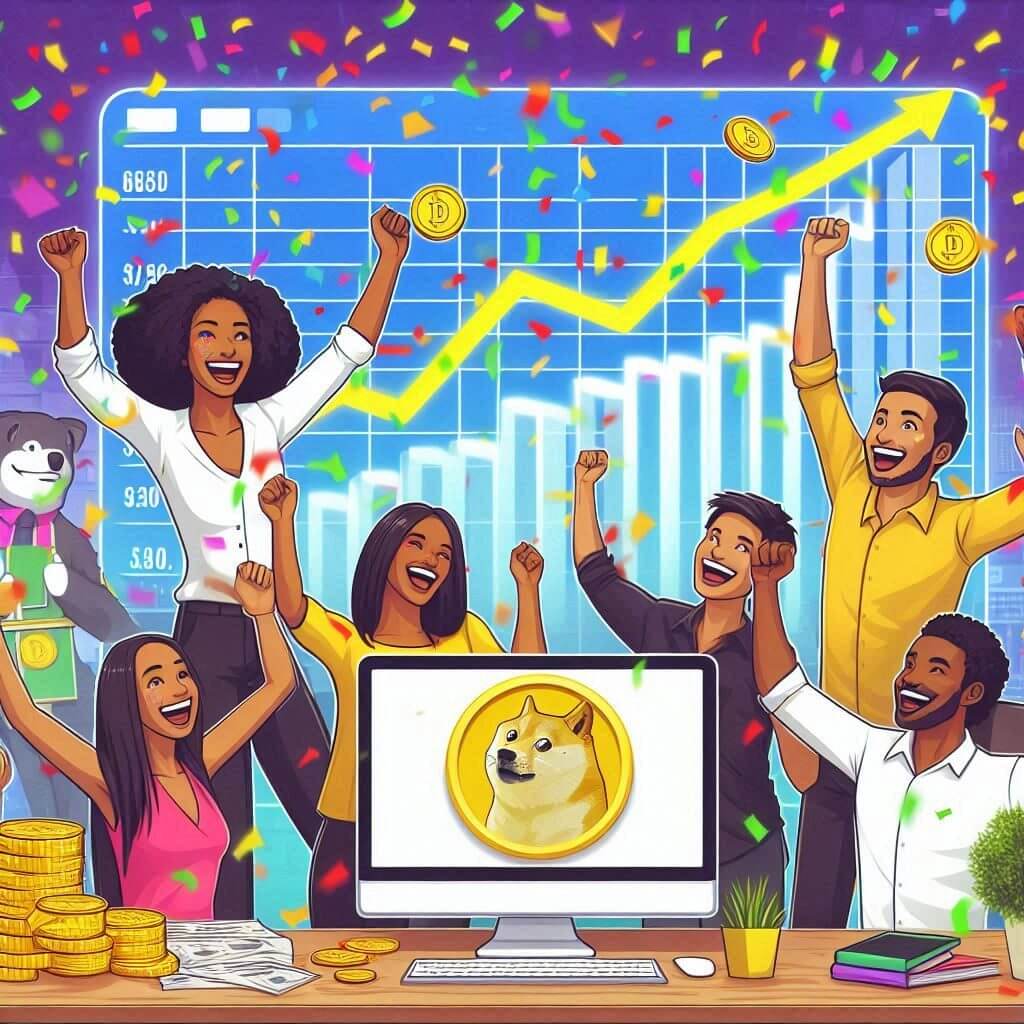 Dogecoin transacties bereiken nieuw hoogtepunt sinds juli