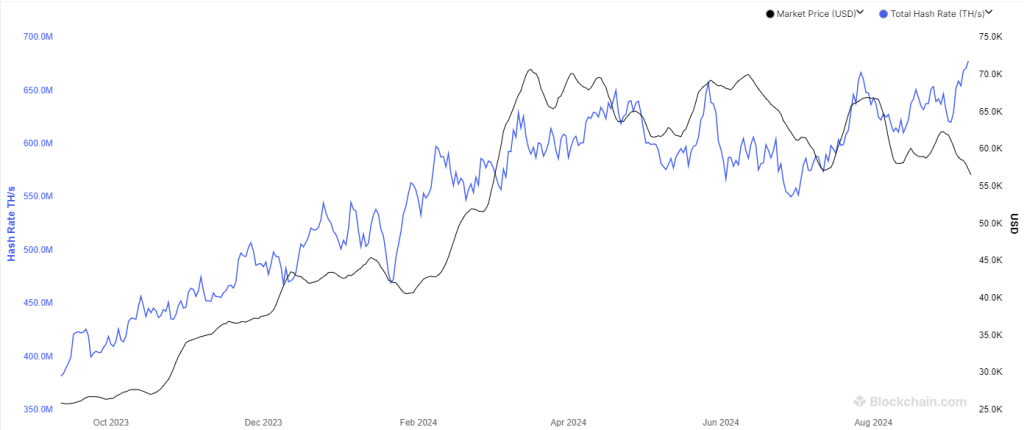 bitcoin hashrate september2024