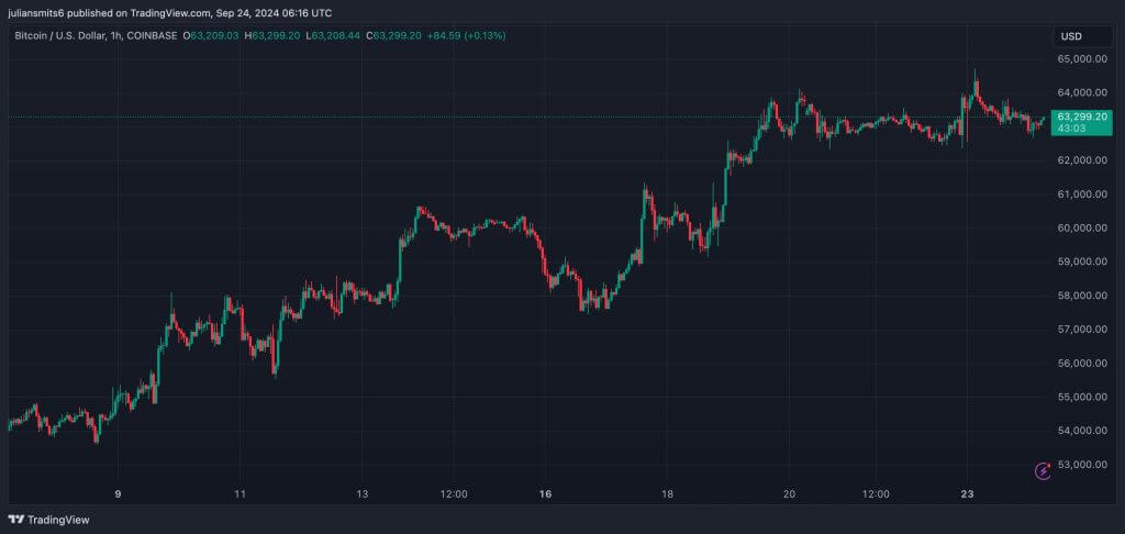 Bitcoin Kurschart 24. September 2024