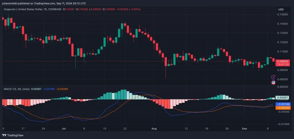 dogecoin koersgrafiek 11september