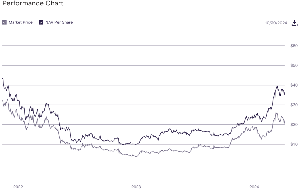 Grayscale Leistungen Grafik 2024