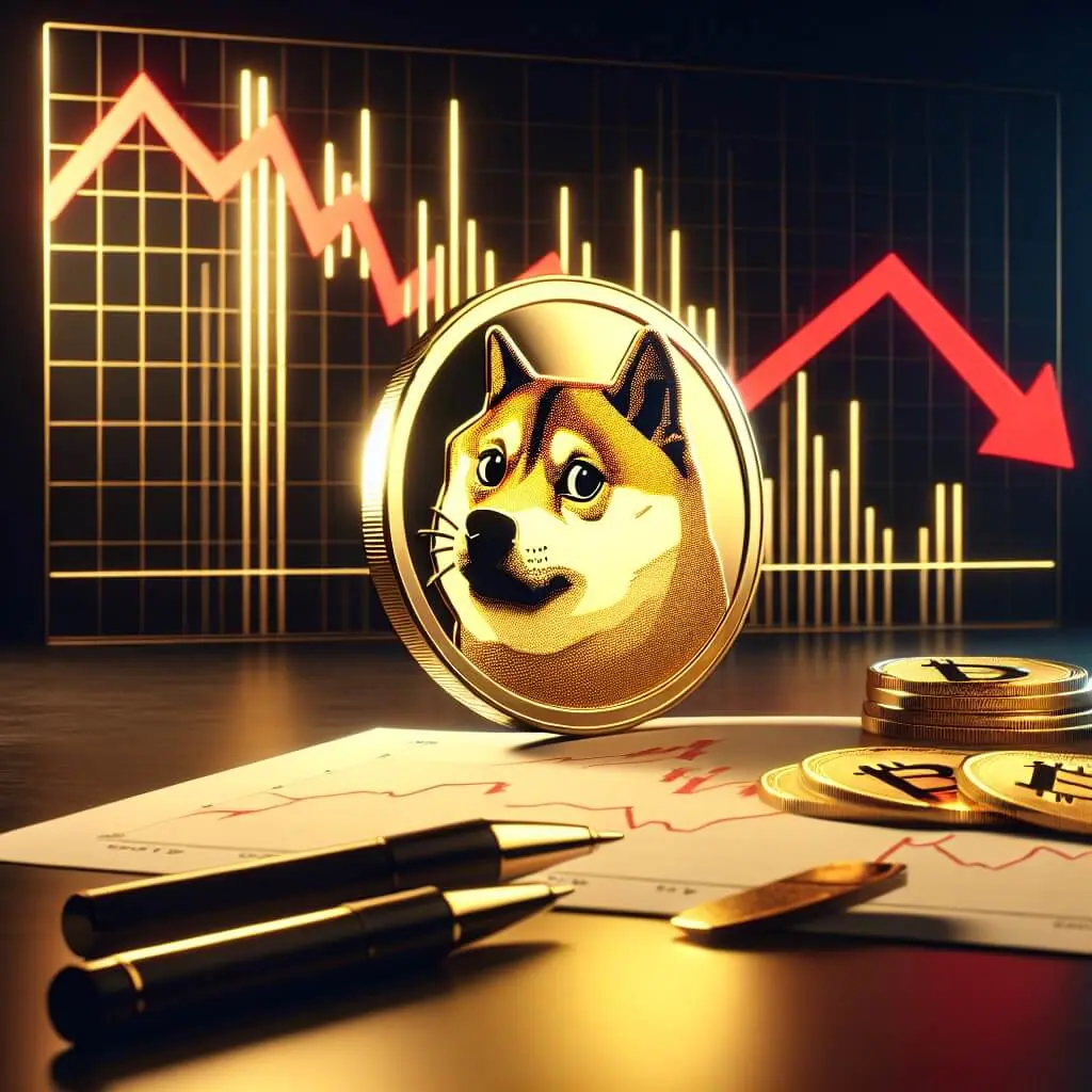 Dogecoin prijs kan 30% dalen bij verzwakte markt