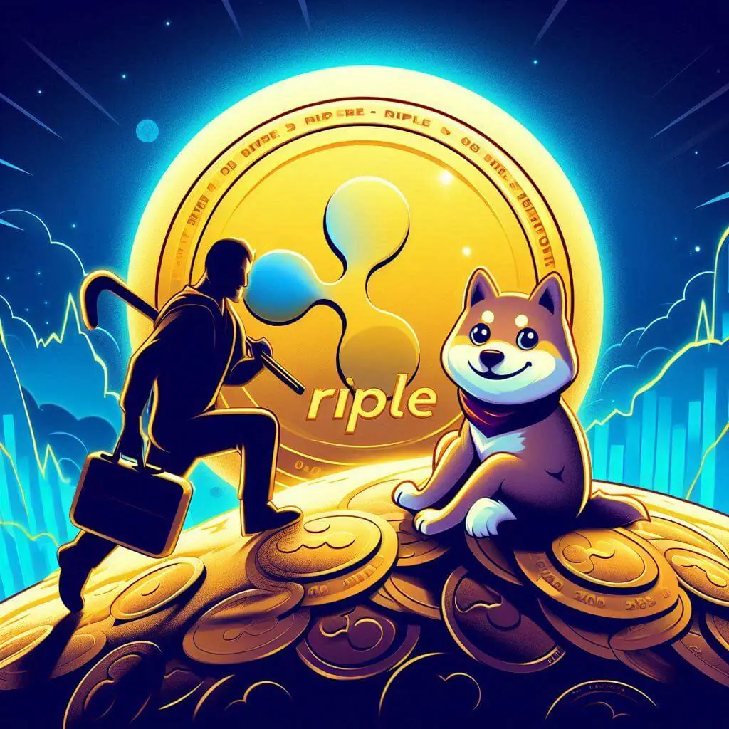 Ripple koers stijgt met 10%, maar Dogecoin neemt positie over