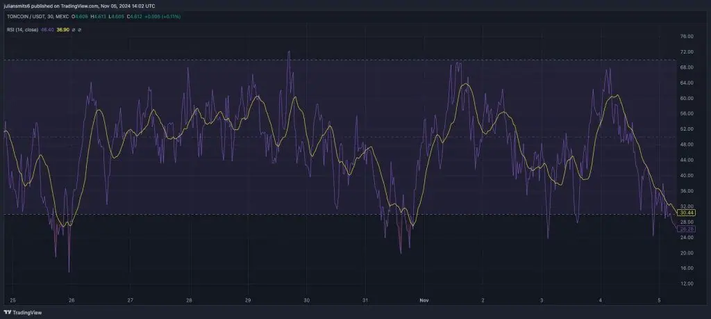 Ton RSI koersgrafiek november2024