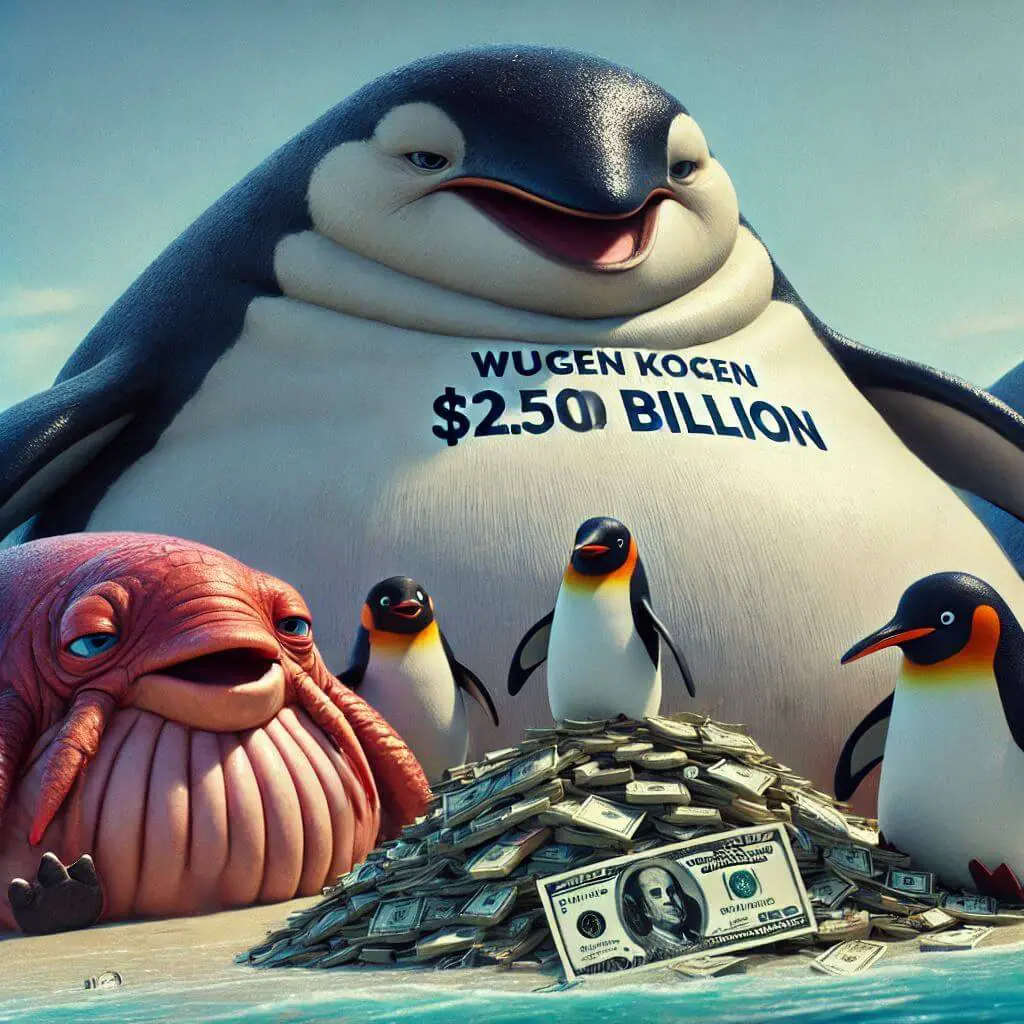 Pudgy Penguins: Whales kopen $2,50 miljoen PENGU