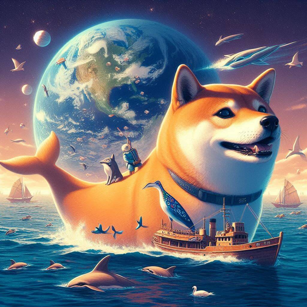 De 257 miljard beweging van de Shiba Inu whales