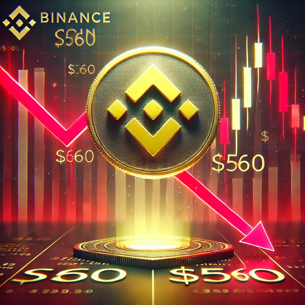 Binance Coin daalt naar $560, kan het bullish dit niveau verdedigen