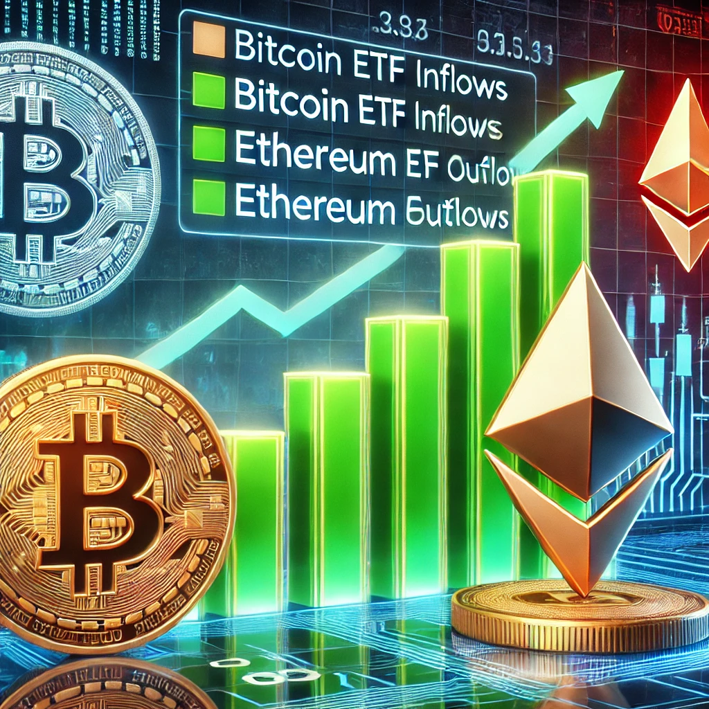 Bitcoin ETF instroom houdt aan, Ethereum zakt dieper in de rode cijfers