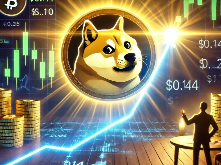 Dogecoin hold $0,144 support, zal het stijgen naar $1